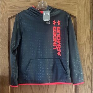 Under Armour Black Hoodie with Pink Logo